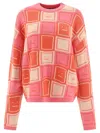 Acne Studios Pink & Off-white Pattern Sweater In Pink