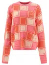 Acne Studios Pink & Off-white Pattern Sweater In Pink