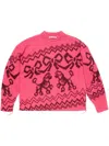Acne Studios Jacquard Sweater In Pink