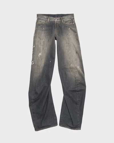 Acne Studios Wide-leg Denim Jeans In Black