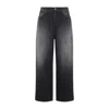 Acne Studios Trafalgar Wide Leg Jeans With Faded Effect In Black