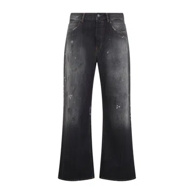 Acne Studios Black Straight-leg Jeans In Multi