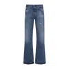 Acne Studios Distressed Straight-leg Jeans In Blue