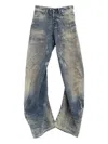 Acne Studios 5-pocket Mid Rise Organic Cotton Jeans In Blue