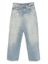 Acne Studios Regular Fit Five-pocket Distressed Jeans 2021 In Blue