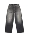 Acne Studios Denim Trousers With Belt Loops In Gray