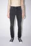 Acne Studios Max Stay Cotton Denim Jeans In Used Black