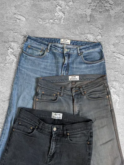 Pre-owned Acne Studios Jeans Pants Denim In Gray