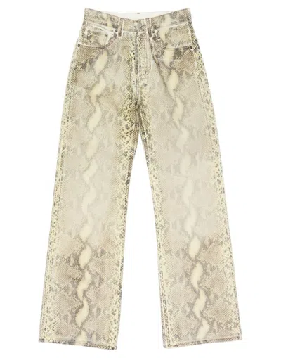 Acne Studios Relaxed Fit Jeans With Snake Print Design In Neutral