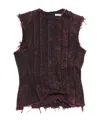 Acne Studios Jeans Sleeveless Vest In Black