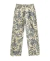 Acne Studios 1981 Distressed Monogram Jeans In Neutral