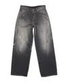 Acne Studios Denim Trousers With Belt Loops In Black