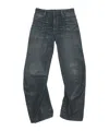 Acne Studios Jeans With Belt Loops In Green