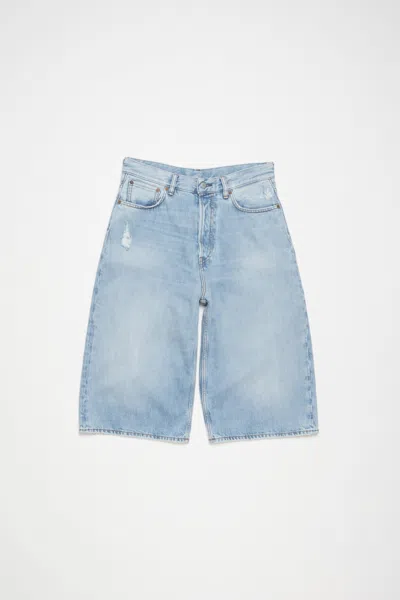 Acne Studios Denim Shorts - Loose Fit In Light Blue