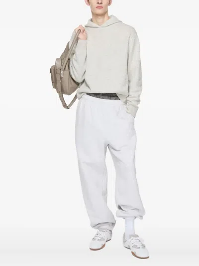 Acne Studios Jersey Hoodie In Gray