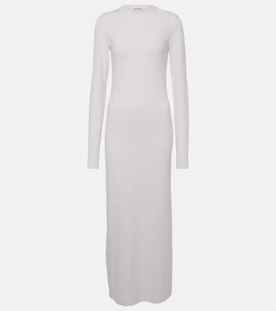 Acne Studios Long Sleeve Maxi Dress In Off White