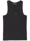Acne Studios Black Jersey Tank Top In Black