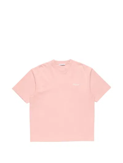 Acne Studios Jersey T-shirt With Logo In Rosa