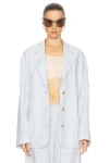 Acne Studios Jimoni Baggy Blazer In Pale Blue