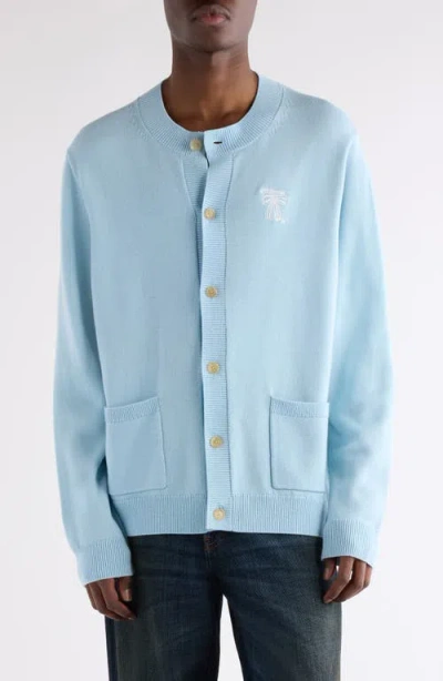 Acne Studios Kadave Merino Wool Cardigan In Blue