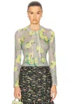 Acne Studios Kahoo Cardigan In Grey & Multi