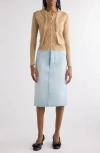 Acne Studios Kahoo Overwashed Mohair Blend Cardigan In Beige