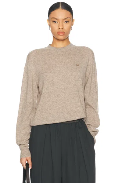 Acne Studios Kalas Crewneck Sweater In Greige Melange