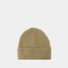 Acne Studios Kameo Beanie -  - Wool - Dark Beige In Beige