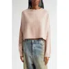 Acne Studios Logo-embroidered Sweater In Dusty Pink