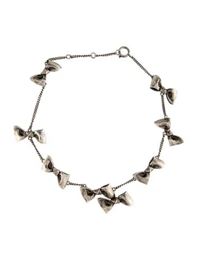 Pre-owned Acne Studios Karen Kilimnik Edition Multi Bow Station Necklace, 17.25"