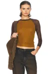 Acne Studios Two-tone Lyocell And Wool-blend T-shirt In Gold