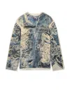 Acne Studios Karvian Trompe L'oeil Cotton-blend Sweater In Denim Blue