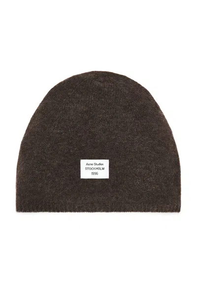 Acne Studios Kassias Beanie In Walnut Brown