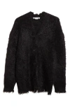 Acne Studios Kaul Hairy Cardigan In Black
