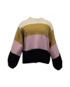 Acne Studios Kazia Oversized Striped Knitted Sweater In Multicolor Acrylic In Multi