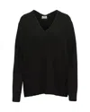 Acne Studios Keborah V-neck Sweater In Black Wool In Black