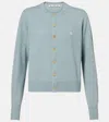 Acne Studios Kenny Wool Cardigan In Blue
