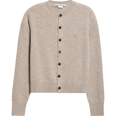 Acne Studios Keny Core Wool & Yak Hair Cardigan In Neutral