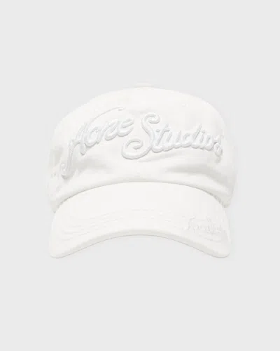 Acne Studios Cap Logo Baseball In White