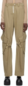 Acne Studios Khaki Cargo Pocket Trousers In Ae5 Cold Beige
