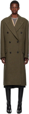 Acne Studios Long Coat In Ab6 Khaki Green