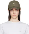 Acne Studios Cunov Logo-embellished Cotton-twill Baseball Cap In Cdk Wood Green