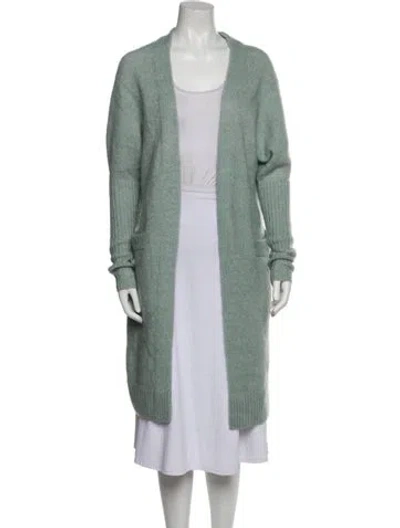 Pre-owned Acne Studios Kid Mohair Open Front Sweater In Blue