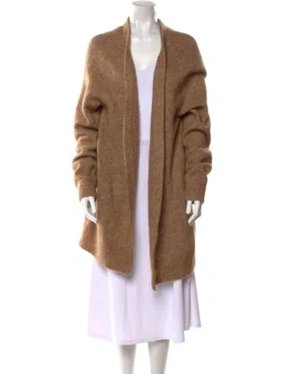 Pre-owned Acne Studios Kid Mohair Open Front Sweater In Brown