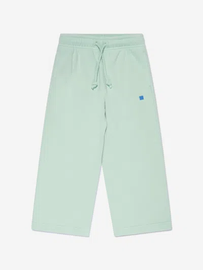 Acne Studios Kids Logo Joggers In Green