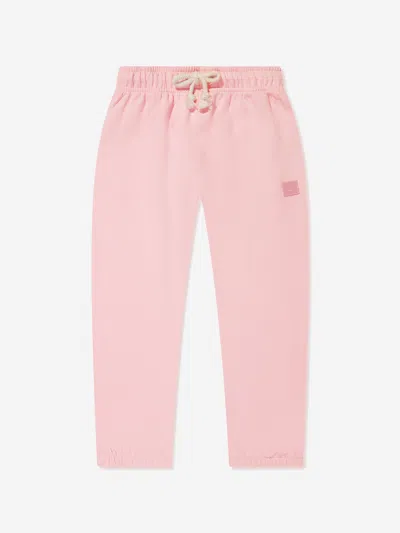 Acne Studios Kids Logo Joggers In Pink