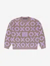 Acne Studios Mini Kozu Xoxo Sweater In Purple