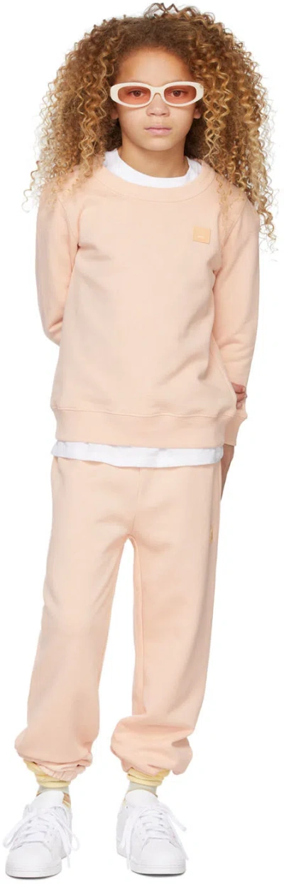 Acne Studios Kids Pink Frack Lounge Pants In Ad5 Powder Pink