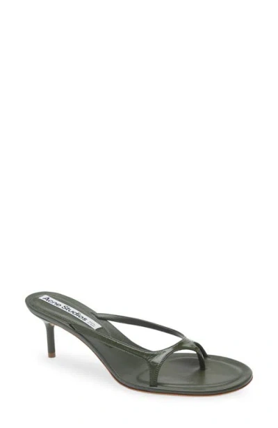 Acne Studios Kitten Heel Sandal In Green