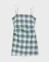 Acne Studios Klänning Strap Check Mini Svart/blå